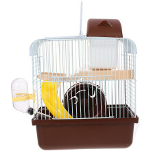2Pièces Habitat Marron Pour Animal Avec Roue Antifuite