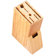4Pièces Porte-Couteaux Bois Cuisine Élégant Support Polyvalent Marron