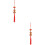 2Pièces Pendentif Bois Rouge Artisanat Raffiné 6