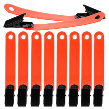 12Pièces Clips De Bande Fluorescente PVC Orange Pour Activités Outdoor
