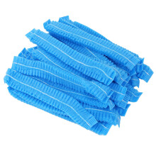 300Pièces Bonnet Jetable Bleu Pliable Protection Cheveux Haut