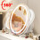LED Makeup Mirror with 360 Rotation Touch Screen Three Light Modes USB Charging Gold 19.7'x21.3' 3
