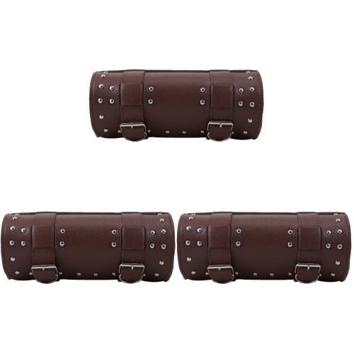 3Pièces De Selle Marron Pour Rangement Et Outils 2
