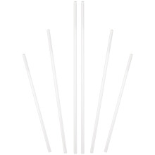 18Pièces Tiges D'agitation En Verre Blanches Fins Arrondis Durable