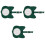 3Pièces Marqueurs Vert Chat Design Durable Et 3