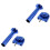 2Pièces Accélérateur Guidon Bleu Aluminium 7/8" 3