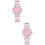 2Pièces Quartz Rose Bracelet Confortable 7
