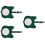 3Pièces Marqueurs Vert Chat Design Durable Et 7