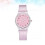 2Pièces Quartz Rose Bracelet Confortable 11