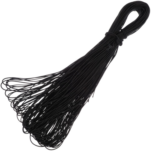 2Pièces Ruban Élastique Noir Rond DIY Pour Décoration Couture