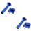 2Pièces Accélérateur Guidon Bleu Aluminium 7/8" 5