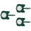 3Pièces Marqueurs Vert Chat Design Durable Et 6