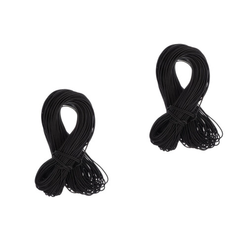 2Pièces Ruban Élastique Noir Rond DIY Pour Décoration Couture 2