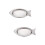 2Pièces Plateau Poisson Acier Inoxydable Argenté 7