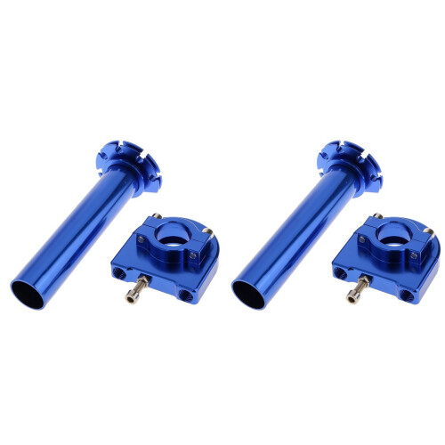 2Pièces Accélérateur Guidon Bleu Aluminium 7/8" 1
