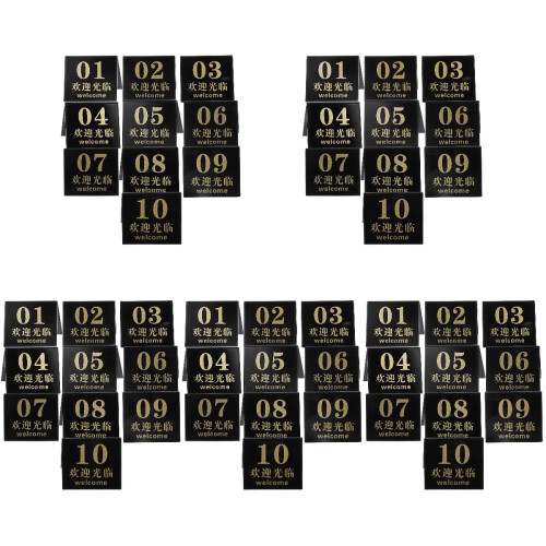 50Pièces Marques-Numéros Noir Usage Maison 2
