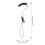 4Pcs Car Assist Handle for Disabled White Plastic and Webbing Strap 4