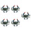 5 Pcs Desktop Ornament Simulation Ocean Animal Model 5