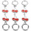 3Pcs Metal Purse Strap Extender Cherry Bag Chain Multi Color Accessory 6