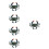 5 Pcs Desktop Ornament Simulation Ocean Animal Model 8