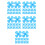 100Pcs Precision Plastic Mini Fan Blue 60Mm 4-Leaf for DIY 9