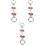 3Pcs Metal Purse Strap Extender Cherry Bag Chain Multi Color Accessory 5