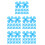 100Pcs Precision Plastic Mini Fan Blue 60Mm 4-Leaf for DIY 5