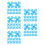 100Pcs Precision Plastic Mini Fan Blue 60Mm 4-Leaf for DIY 8
