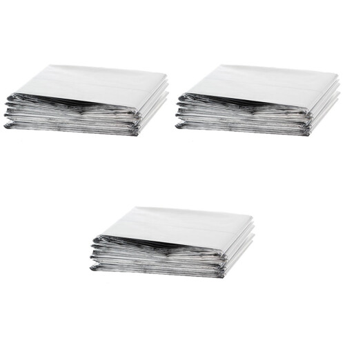 18Pcs Multifunctional Silver Foil Blanket for Emergency Outdoor Use 2