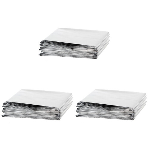 18Pcs Multifunctional Silver Foil Blanket for Emergency Outdoor Use 1