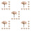 100Pièces Arbres Miniatures De Décor Rose ABS Réaliste 10