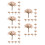100Pièces Arbres Miniatures De Décor Rose ABS Réaliste 4