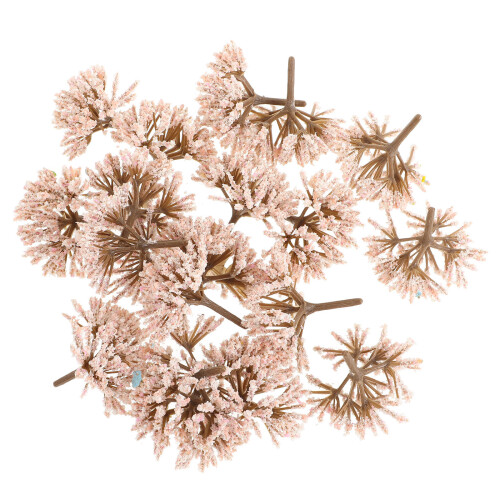 100Pièces Arbres Miniatures De Décor Rose ABS Réaliste 1