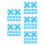 100Pcs Precision Plastic Mini Fan Blue 60Mm 4-Leaf for DIY 6
