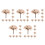 100Pièces Arbres Miniatures De Décor Rose ABS Réaliste 6