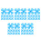 100Pcs Precision Plastic Mini Fan Blue 60Mm 4-Leaf for DIY 4
