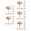 100Pièces Arbres Miniatures De Décor Rose ABS Réaliste 8
