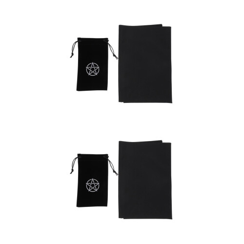 2 Sets Beginner Tarot Cards Holder Pentacle Tarot Bag Non-Slip Tablecloth Set 2