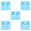 100Pcs Precision Plastic Mini Fan Blue 60Mm 4-Leaf for DIY 7