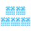 100Pcs Precision Plastic Mini Fan Blue 60Mm 4-Leaf for DIY 3