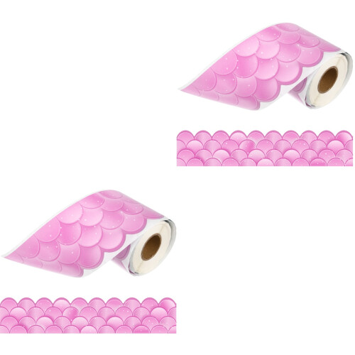 2Stk Selbstklebende Schwarze Board Sticker Mit Welligem Design 2