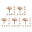 100Pièces Arbres Miniatures De Décor Rose ABS Réaliste 9
