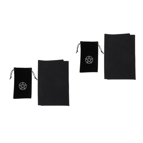 2 Sets Beginner Tarot Cards Holder Pentacle Tarot Bag Non-Slip Tablecloth Set 1