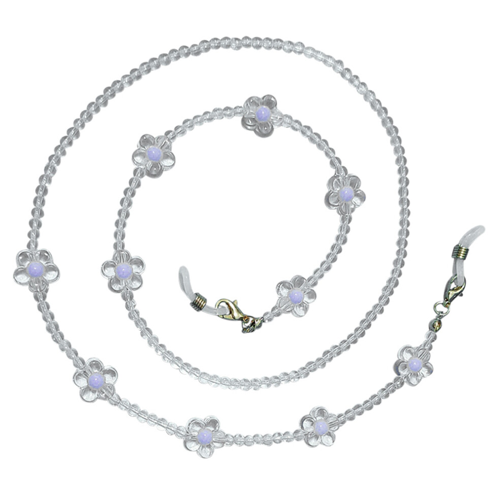 Aboofan Set Of Plum Blossom Necklace Travel Transparent Beaded Delicate Chain