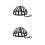 2Pcs Black Hat Display Rack Plastic Stand for Store Use 10
