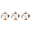 3 Pcs Simulation Animal Toy Adorable Model Desktop Decoration 5