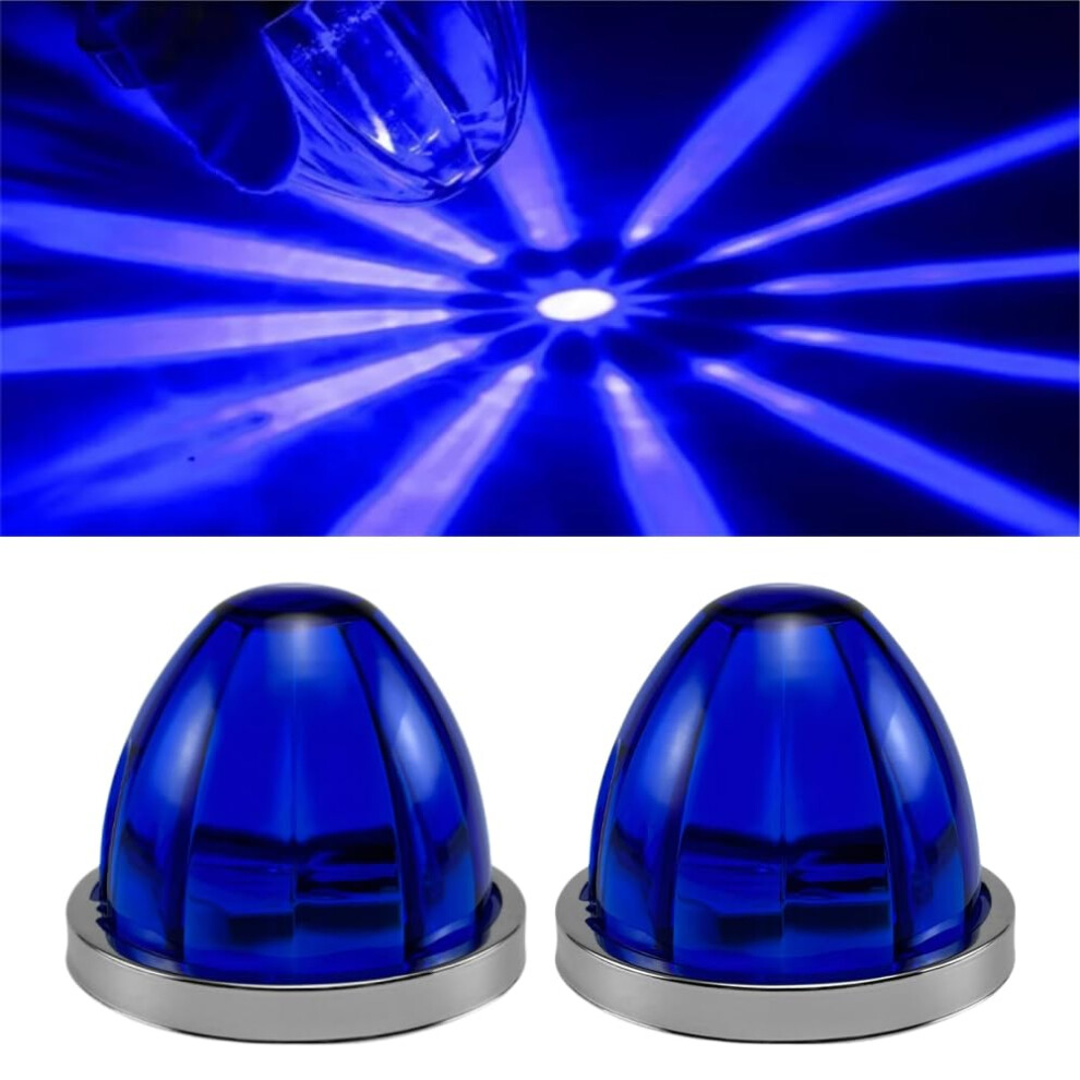 2Pcs Led Watermelon Lights For Semi Trucks, Ip65 Waterproof Trailer Side Marker Lights Blue 9070919788178
