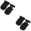 4Pcs Black Sliding Window Stops with Rubber for Home Use 6
