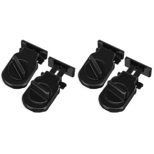 4Pcs Durable Black Aluminum Sliding Window Safety Locks 1