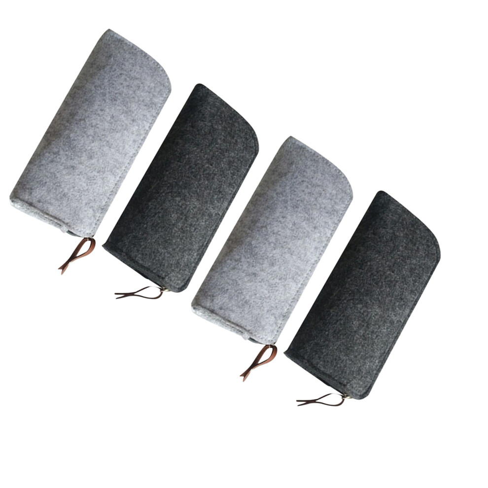 Vaguelly 2 Count Pencil Case Stationery Pouch Men And Women Cosmetic Zipper